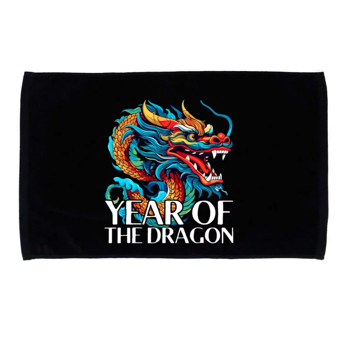 Chinese New Year Zodiac Year Of The Wood Dragon 2024 Microfiber Hand Towel