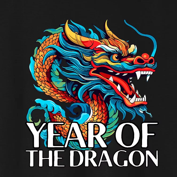 Chinese New Year Zodiac Year Of The Wood Dragon 2024 Women's Crop Top Tee