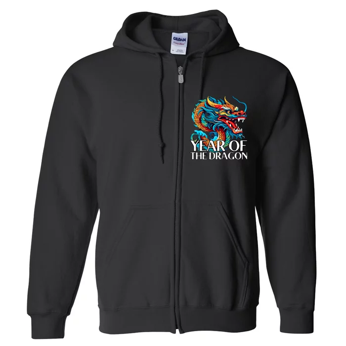 Chinese New Year Zodiac Year Of The Wood Dragon 2024 Full Zip Hoodie