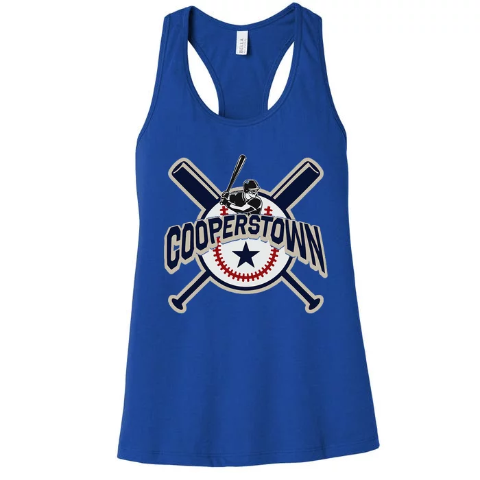 Cooperstown New York Baseball Game Family Vacation Women's Racerback Tank