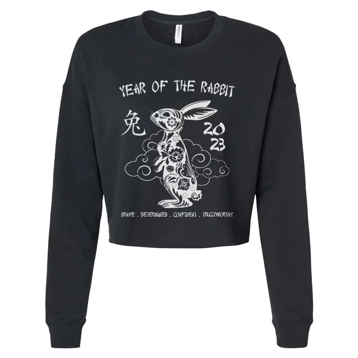 Chinese New Year Year Of The Rabbit Chinese Zodiac Cropped Pullover Crew