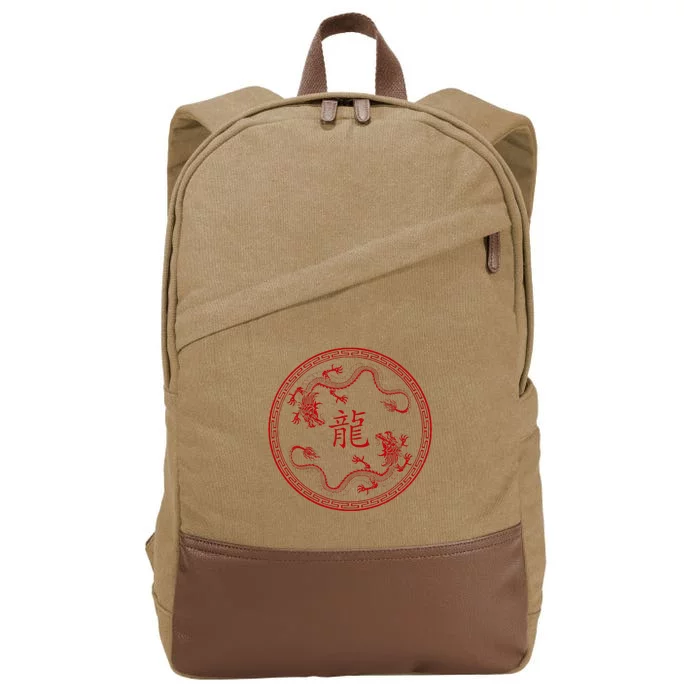 Chinese New Year 2024 Year Of The Dragon Cotton Canvas Backpack