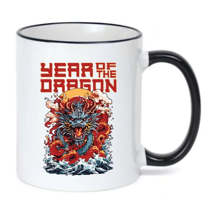 Chinese New Year 2024 Year Of The Dragon Lunar New Year 2024 Black Color Changing Mug