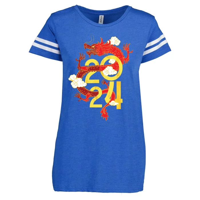 Chinese New Year 2024 Year Of The Dragon Lunar New Year 2024 Enza Ladies Jersey Football T-Shirt