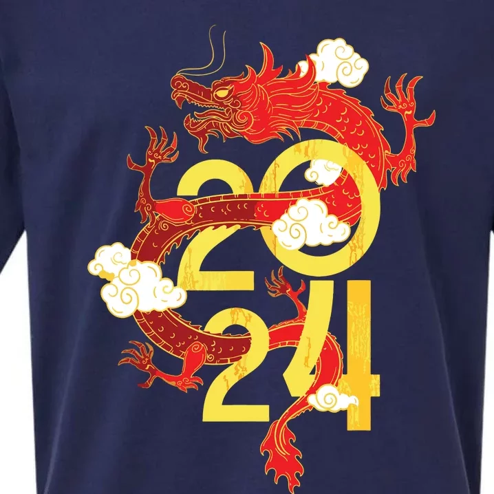 Chinese New Year 2024 Year Of The Dragon Lunar New Year 2024 Sueded Cloud Jersey T-Shirt