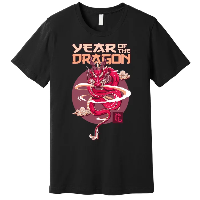 Chinese New Year 2024 Year Of The Dragon Chinese Zodiac Design Premium T-Shirt