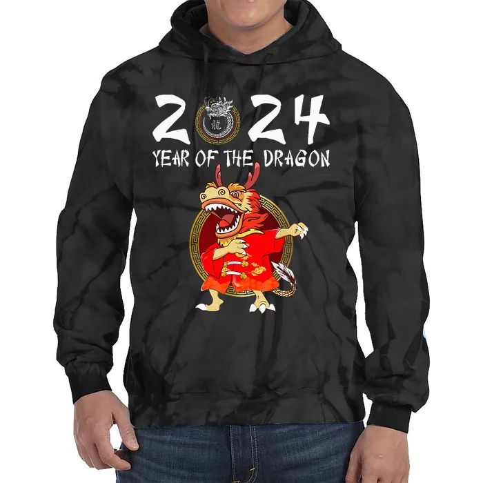 Chinese New Year 2024 Year of the Dragon Happy New Year 2024 Tie Dye Hoodie