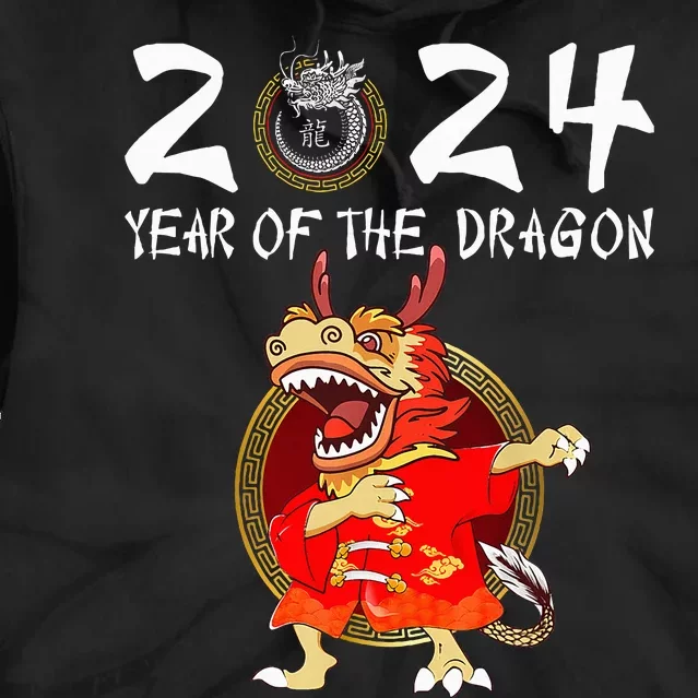 Chinese New Year 2024 Year of the Dragon Happy New Year 2024 Tie Dye Hoodie