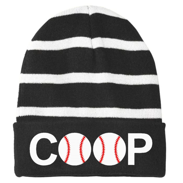 Cooperstown New York Coop Baseball Ny Athletic Striped Beanie with Solid Band