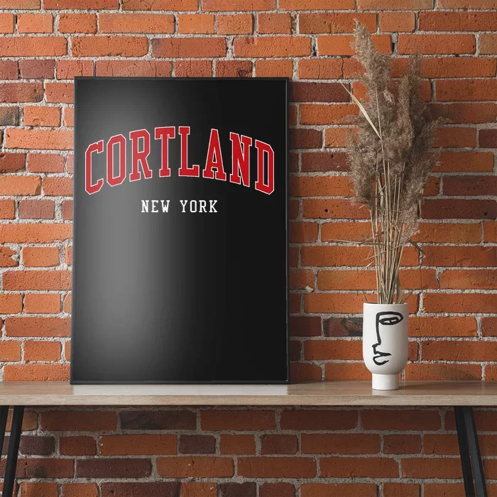 Cortland New York Varsity Sports Style Poster