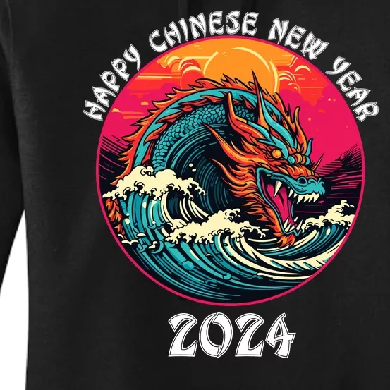 Chinese New Year 2024 Year Of The Dragon Happy New Year 2024 Women's Pullover Hoodie