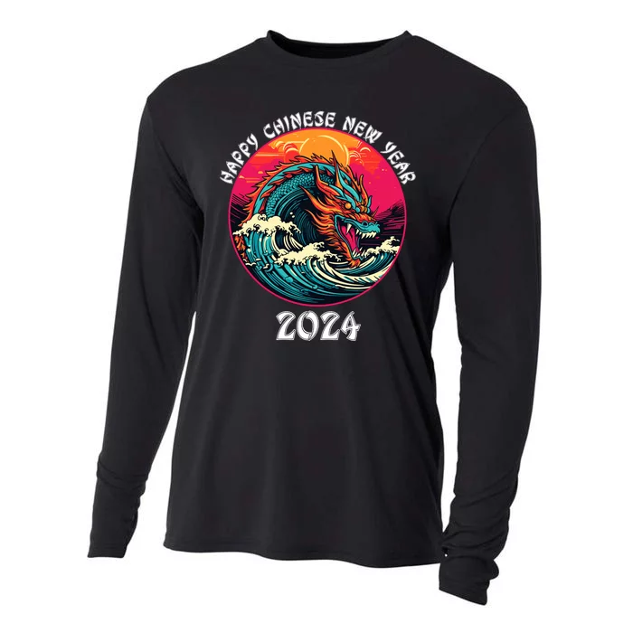 Chinese New Year 2024 Year Of The Dragon Happy New Year 2024 Cooling Performance Long Sleeve Crew