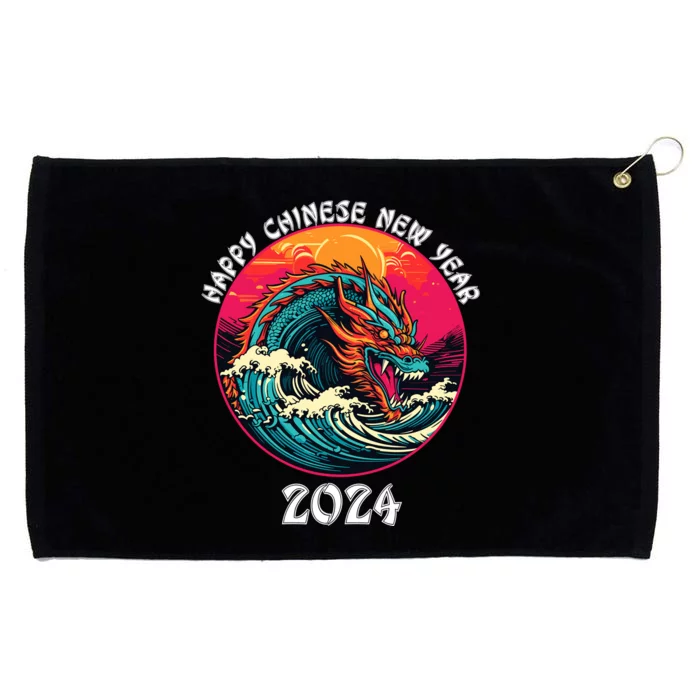 Chinese New Year 2024 Year Of The Dragon Happy New Year 2024 Grommeted Golf Towel