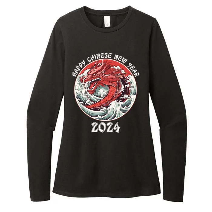 Chinese New Year 2024 Happy New Year 2024 Year Of The Dragon Womens CVC Long Sleeve Shirt