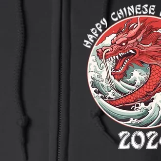 Chinese New Year 2024 Happy New Year 2024 Year Of The Dragon Full Zip Hoodie