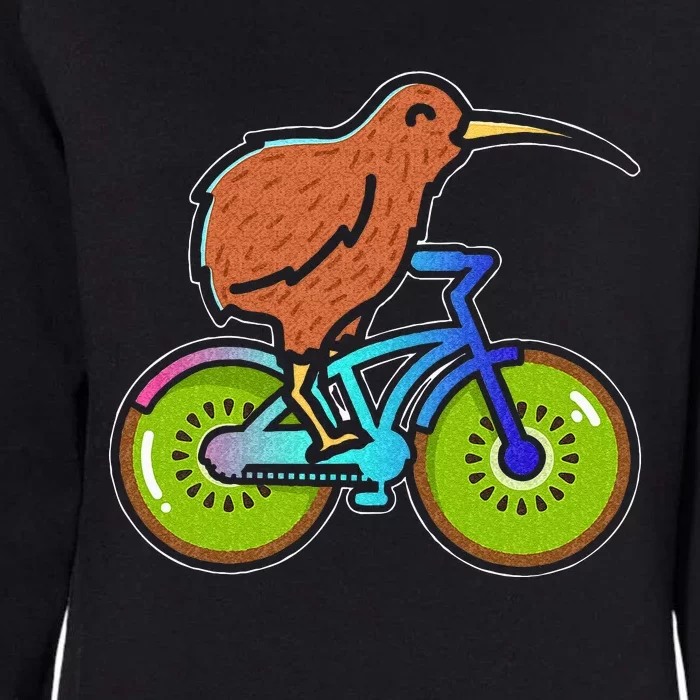 Cycle New Zealand Funny Kiwi On A Bicycle Design Idea Design Womens California Wash Sweatshirt