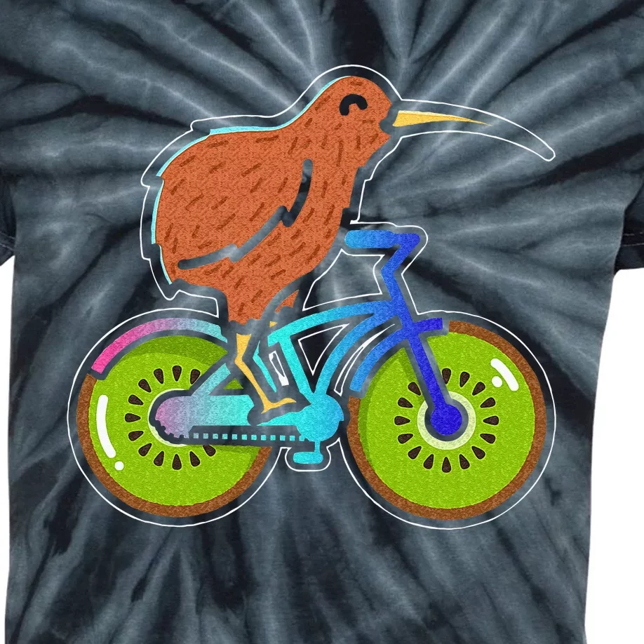 Cycle New Zealand Funny Kiwi On A Bicycle Design Idea Design Kids Tie-Dye T-Shirt