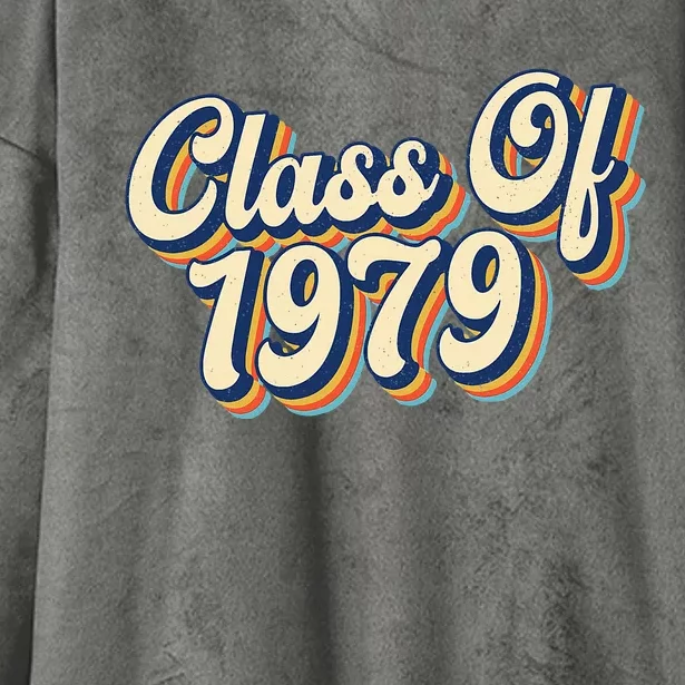 Class Of 1979 High School Reunion Vintage Hooded Wearable Blanket