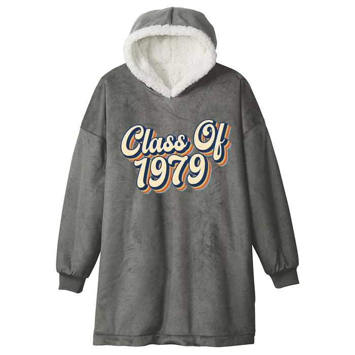 Class Of 1979 High School Reunion Vintage Hooded Wearable Blanket