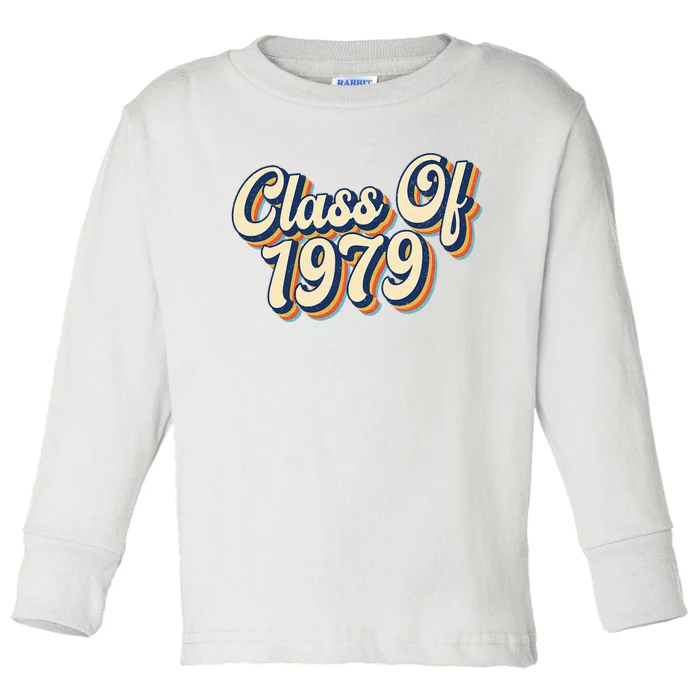 Class Of 1979 High School Reunion Vintage Toddler Long Sleeve Shirt