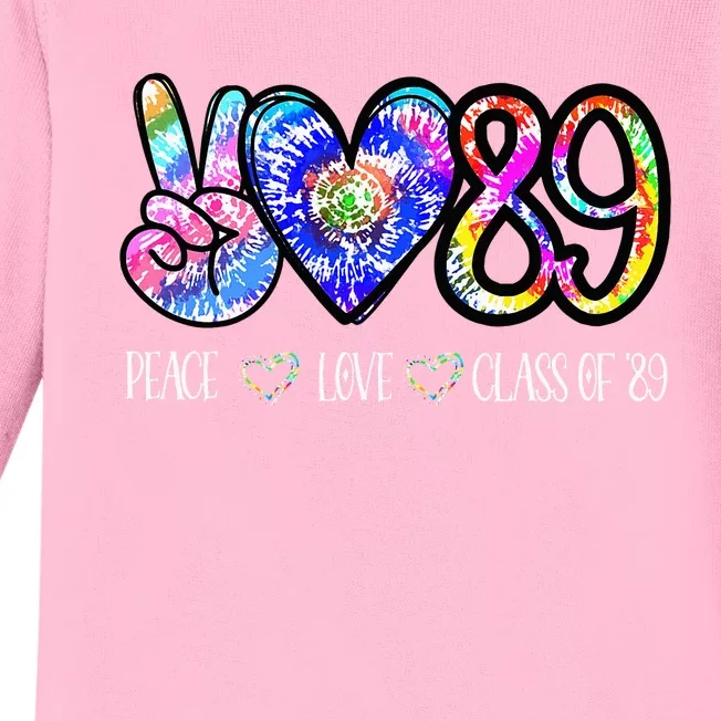 Class Of 1989 Tie Dye Senior Graduation Class Reunion Baby Long Sleeve Bodysuit