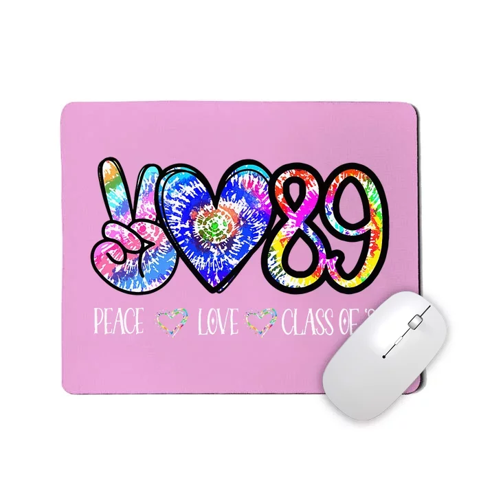 Class Of 1989 Tie Dye Senior Graduation Class Reunion Mousepad