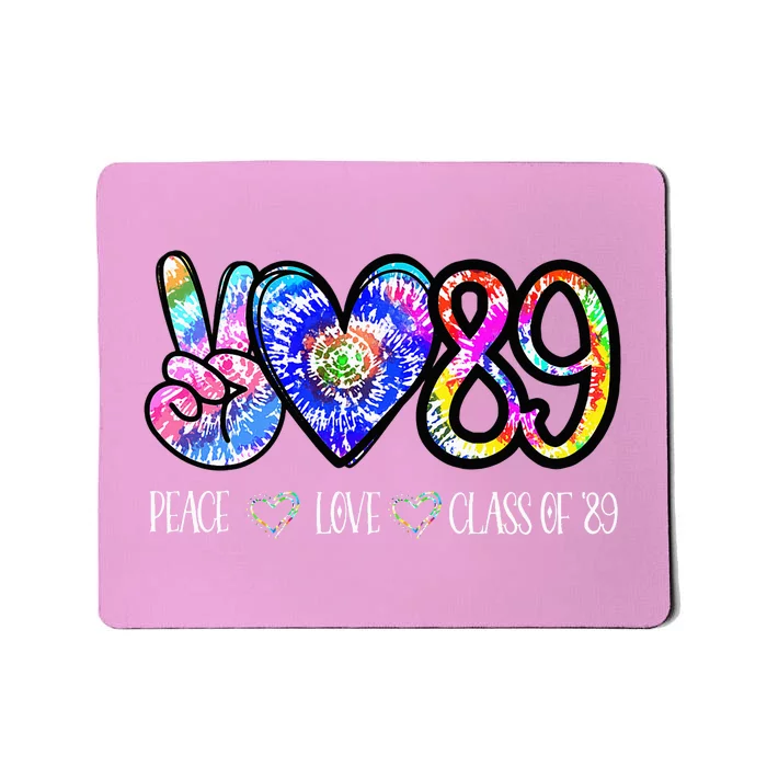 Class Of 1989 Tie Dye Senior Graduation Class Reunion Mousepad