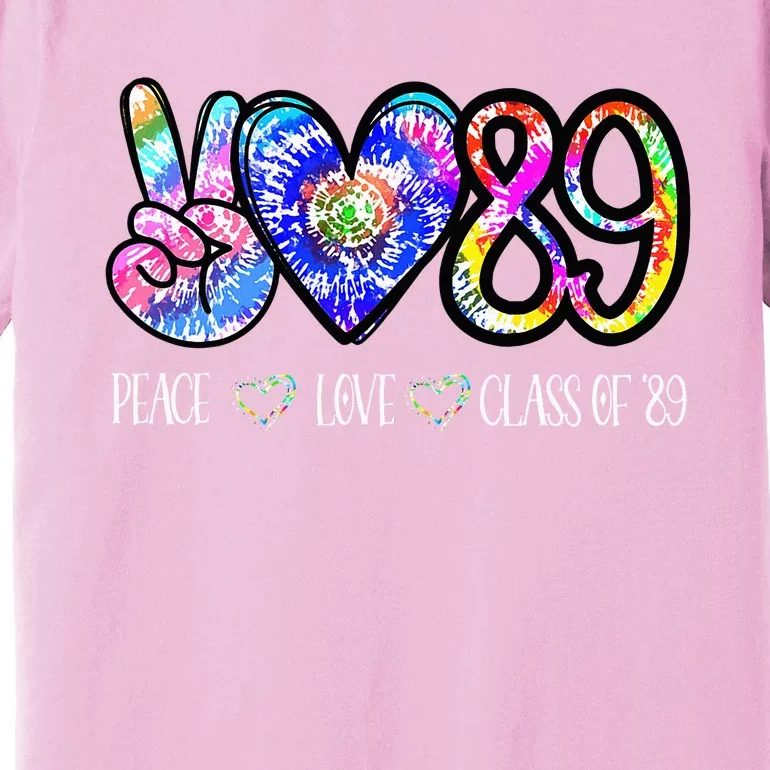 Class Of 1989 Tie Dye Senior Graduation Class Reunion Premium T-Shirt