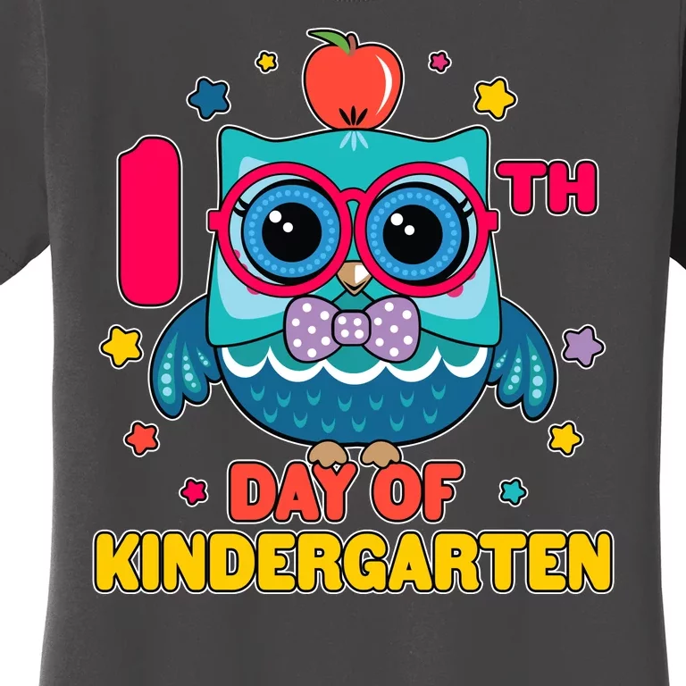 Cute Owl 100th Day Of Kindergarten Women's T-Shirt