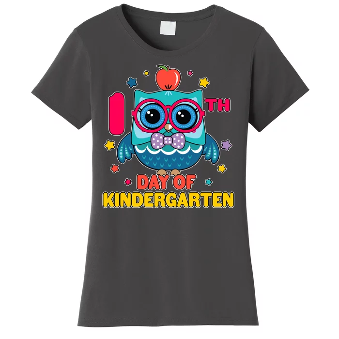 Cute Owl 100th Day Of Kindergarten Women's T-Shirt