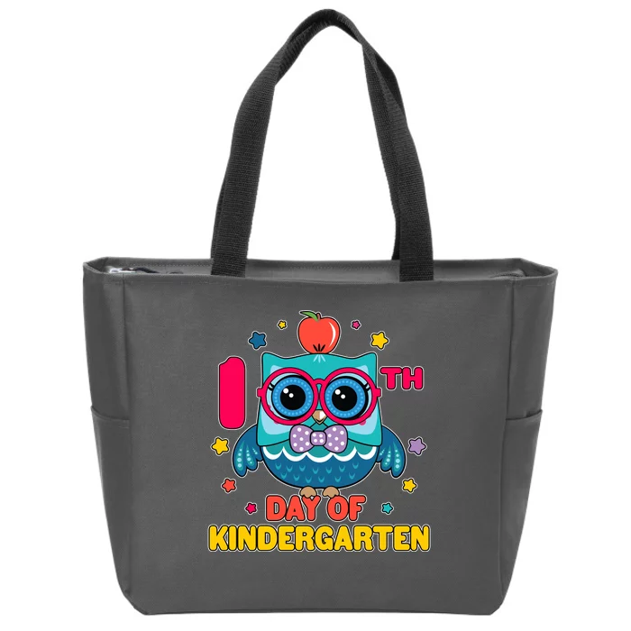 Cute Owl 100th Day Of Kindergarten Zip Tote Bag