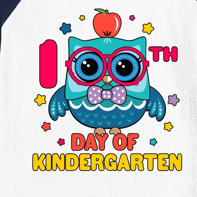 Cute Owl 100th Day Of Kindergarten Baseball Sleeve Shirt