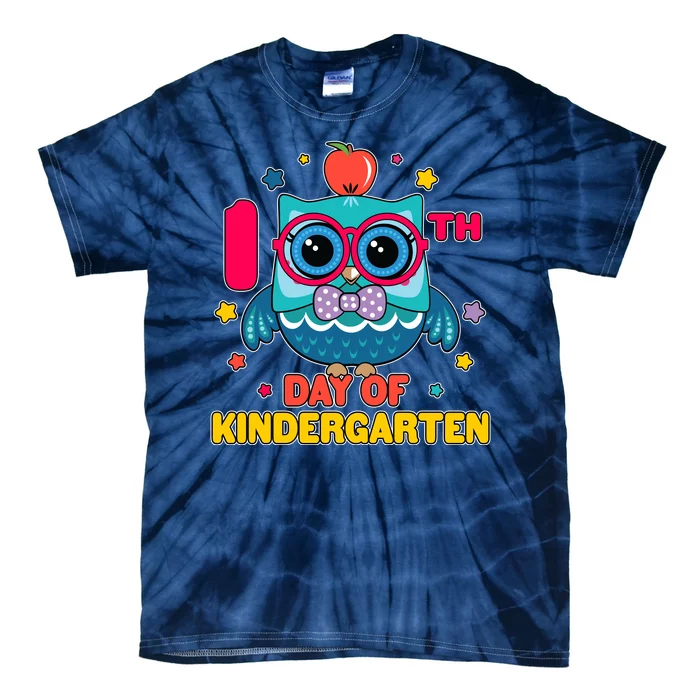 Cute Owl 100th Day Of Kindergarten Tie-Dye T-Shirt