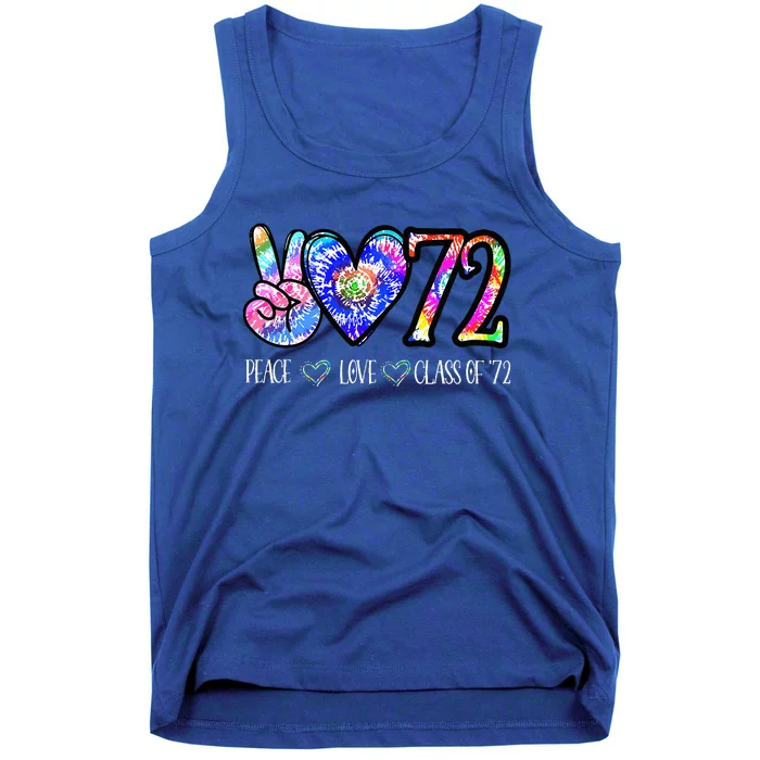 Class Of 1972 50th Class Reunion Tie Dye Senior Graduation Tank Top