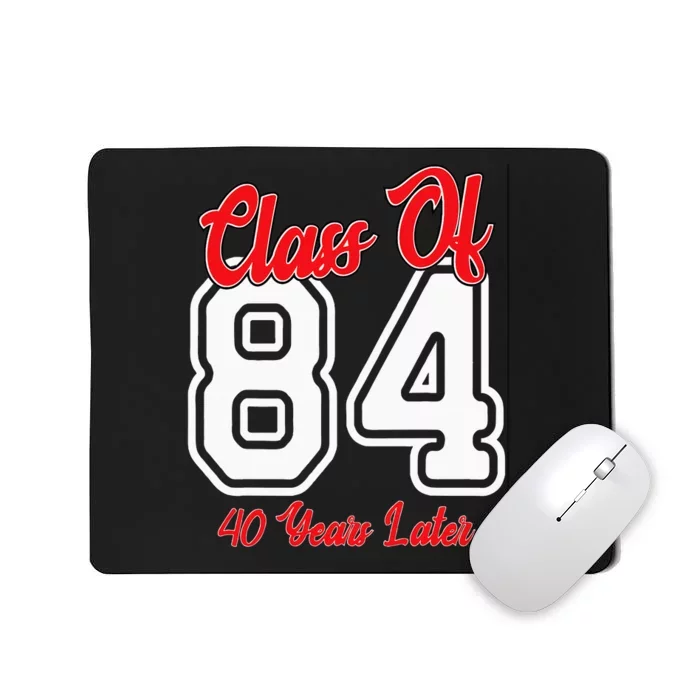 Class Of 1984 40th Reunion High School College Graduation Mousepad