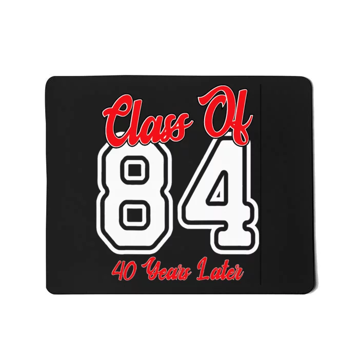 Class Of 1984 40th Reunion High School College Graduation Mousepad