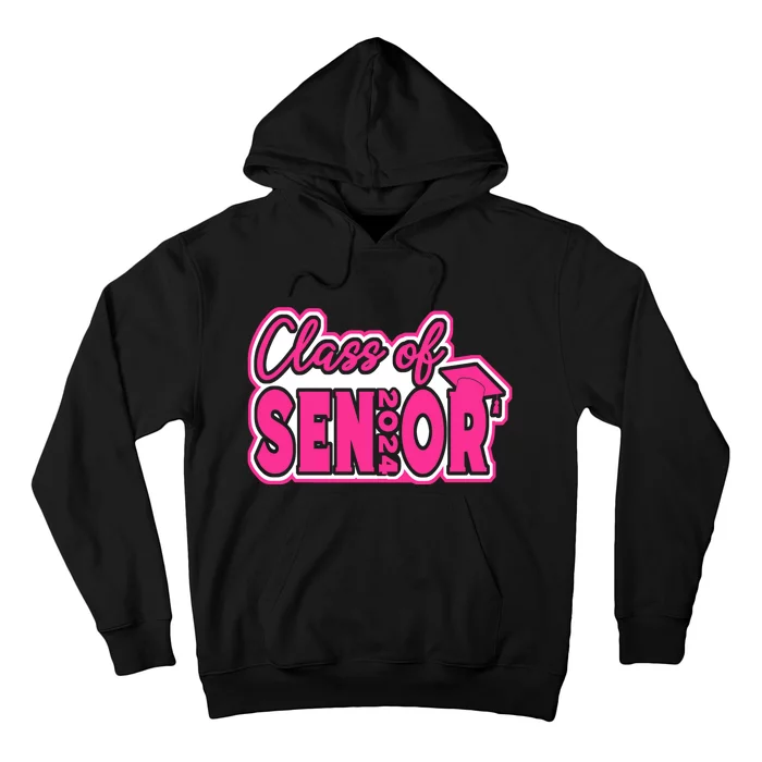 Class of 2024 Girl Wo Senior 24 Funny Graduation Gift Hoodie