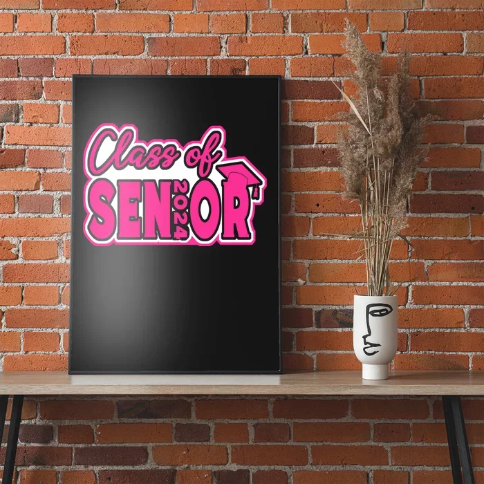 Class of 2024 Girl Wo Senior 24 Funny Graduation Gift Poster