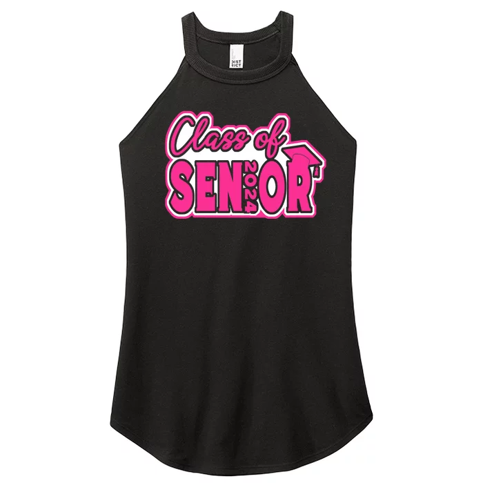 Class of 2024 Girl Wo Senior 24 Funny Graduation Gift Women’s Perfect Tri Rocker Tank