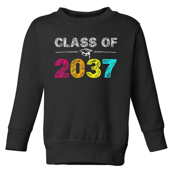 Class Of 2037 Grow With Me First Day Of School Graduation Toddler Sweatshirt