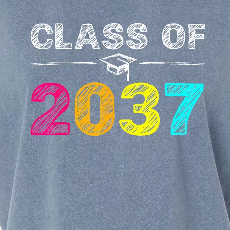 Class Of 2037 Grow With Me First Day Of School Graduation Garment-Dyed Women's Muscle Tee