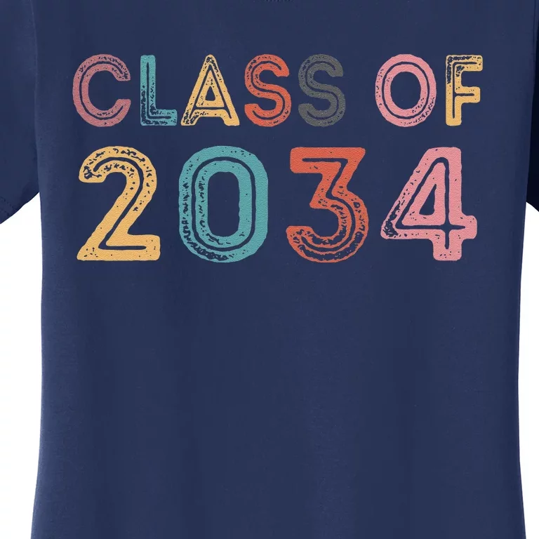 Class Of 2034 Grow With Me First Day Of School Graduation Gift Women's T-Shirt