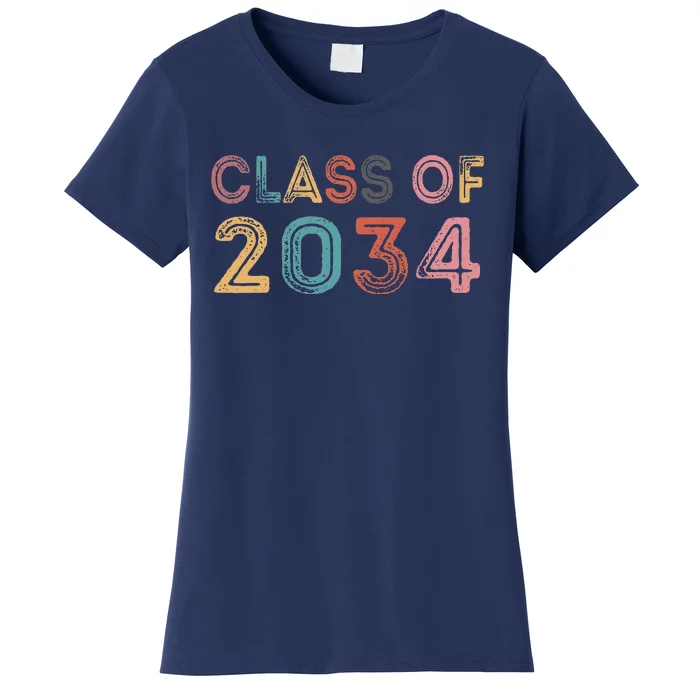 Class Of 2034 Grow With Me First Day Of School Graduation Gift Women's T-Shirt