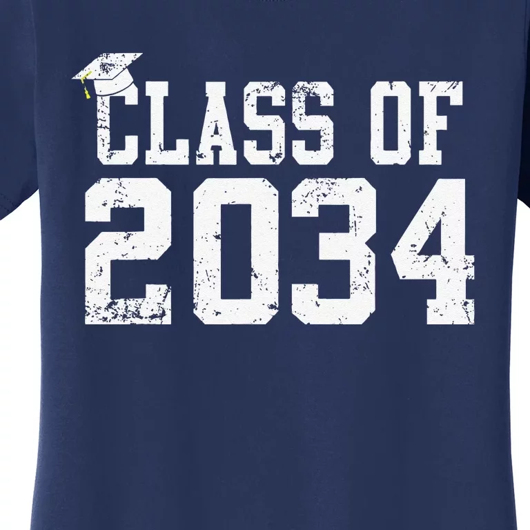 Class Of 2034 Grow With Me First Day Of School Graduation Women's T-Shirt