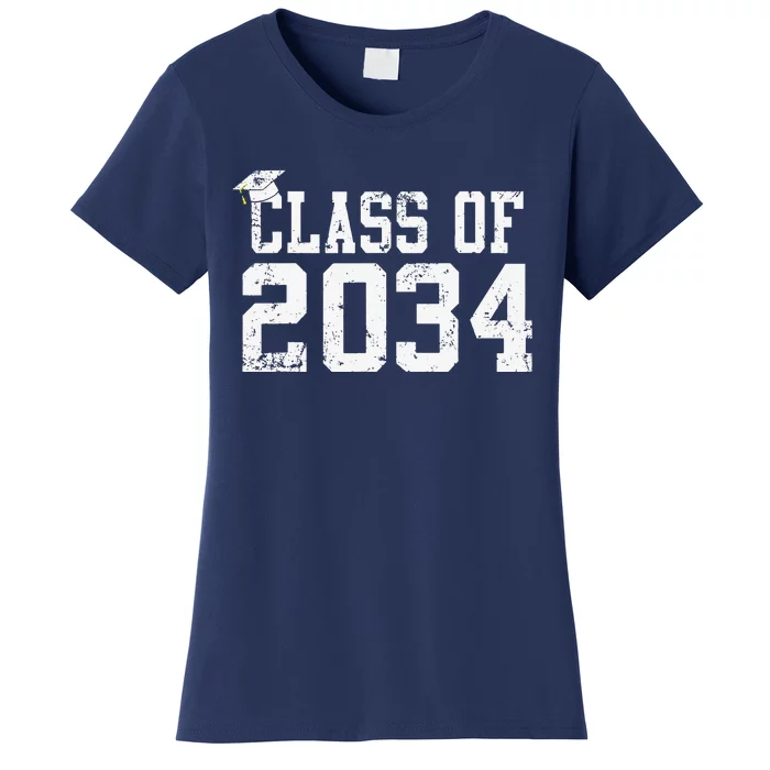 Class Of 2034 Grow With Me First Day Of School Graduation Women's T-Shirt