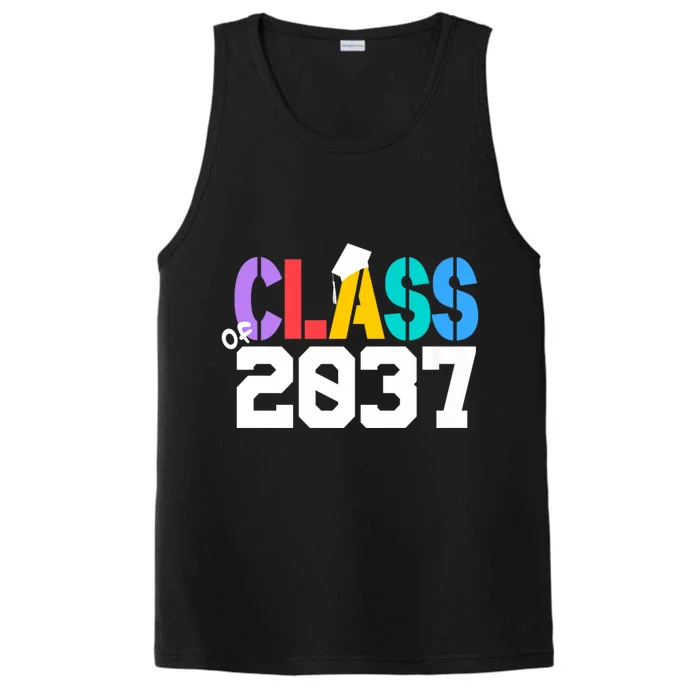 Class Of 2037 Grow With Me First Day Of School Graduation V Performance Tank