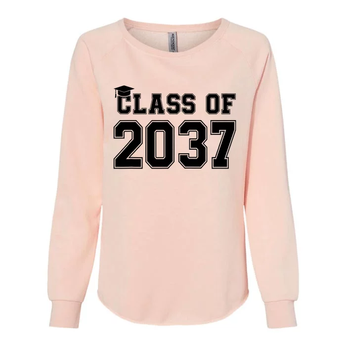 Class Of 2037 Pre K Grow With Me Graduation Womens California Wash Sweatshirt