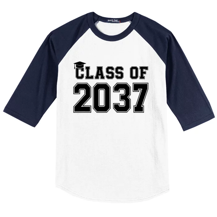 Class Of 2037 Pre K Grow With Me Graduation Baseball Sleeve Shirt