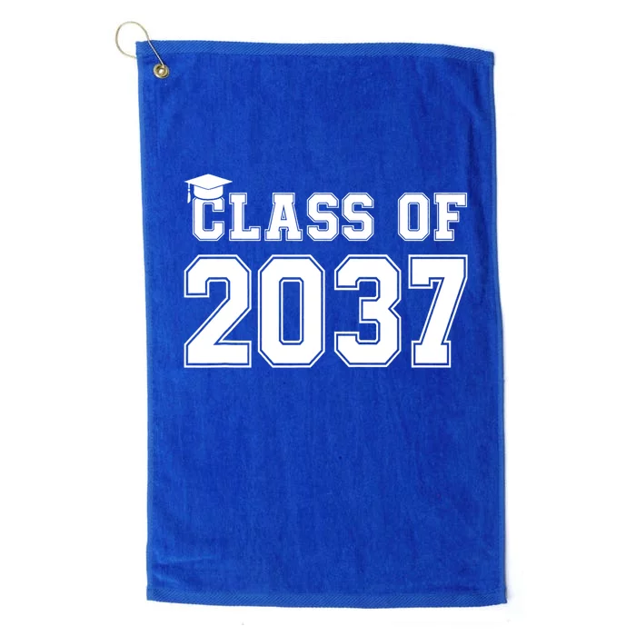 Class Of 2037 Pre K Grow With Me Graduation Platinum Collection Golf Towel