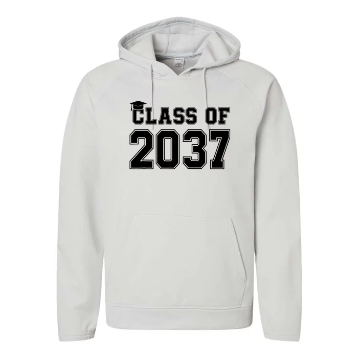 Class Of 2037 Pre K Grow With Me Graduation Performance Fleece Hoodie